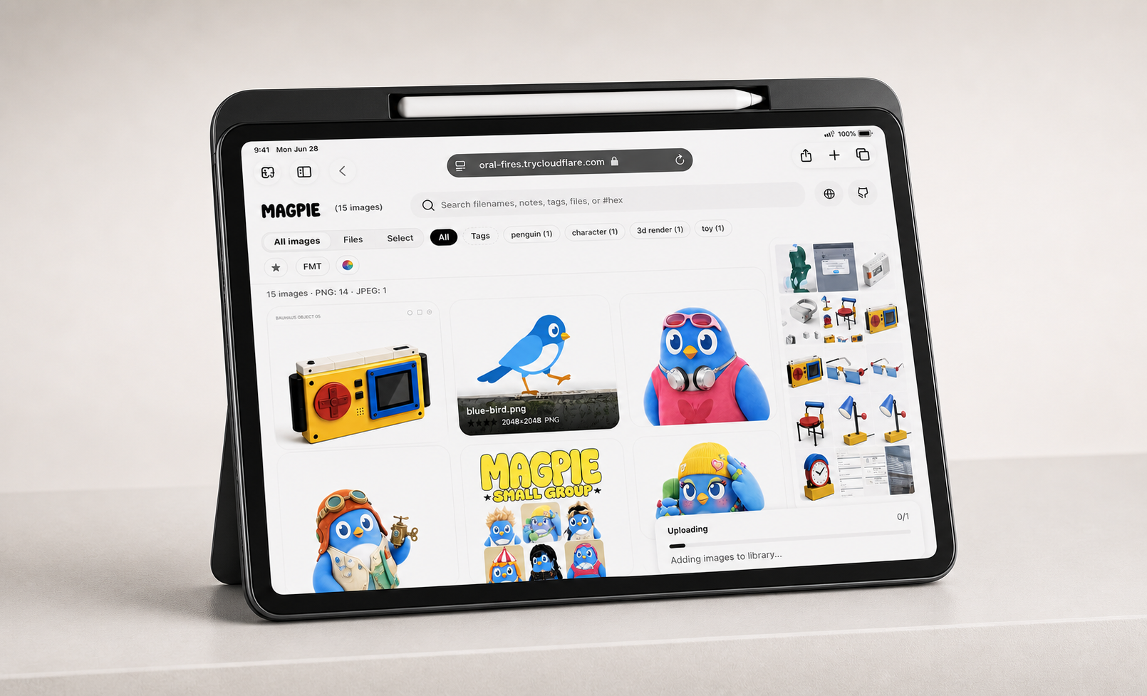Magpie Responsive UI - Access Visual Database on iPad and Mobile